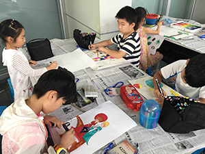 第八屆江蘇省少年兒童現(xiàn)場書畫大賽在我館報告廳正式開幕